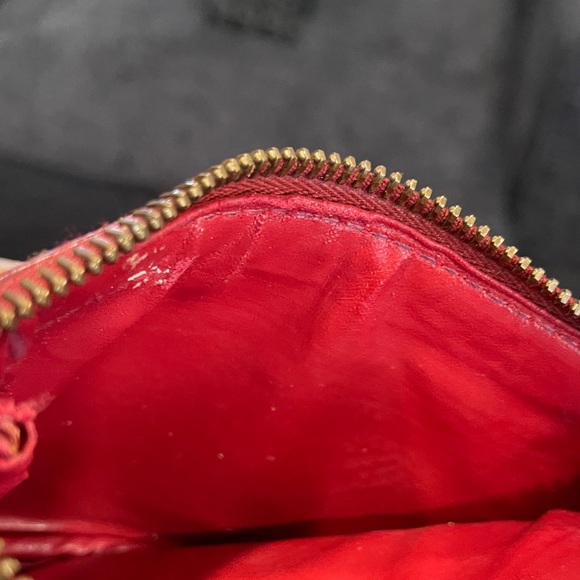 Dooney & Bourke Red and Blue Logo Wristlet - Picture 8 of 9